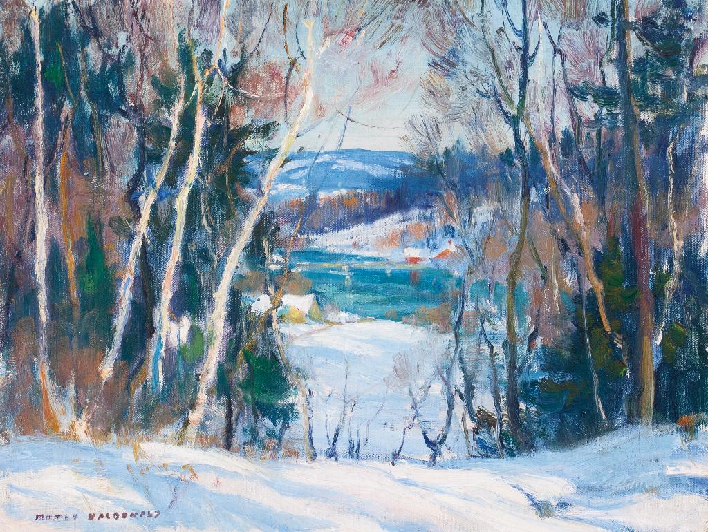Manly Edward MacDonald (1889-1971) - The Mill Stream; A Glimpse Of The Water Through The Trees