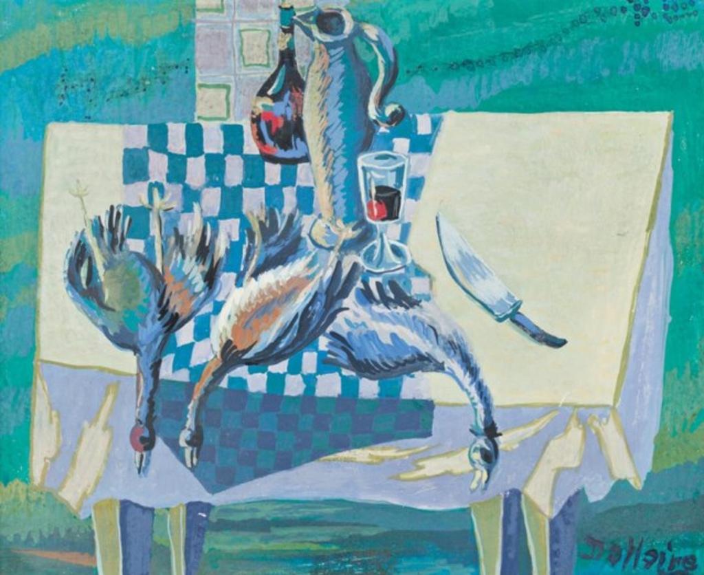 Jean-Philippe Dallaire (1916-1965) - Still Life with Wine