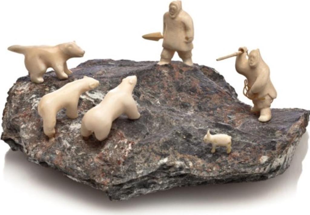 Caleb Apak (1935) - Hunting Scene, 1975