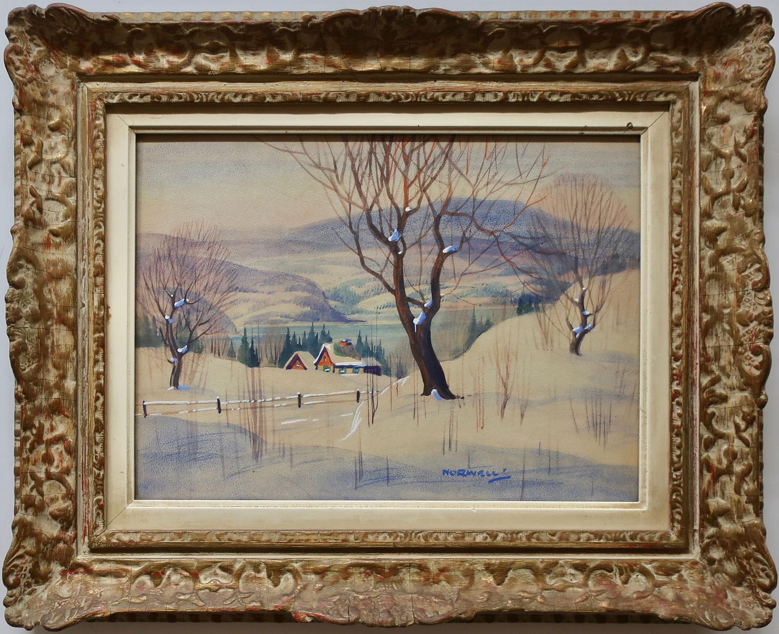 Graham Norble Norwell (1901-1967) - Cabins In Winter - Laurentians