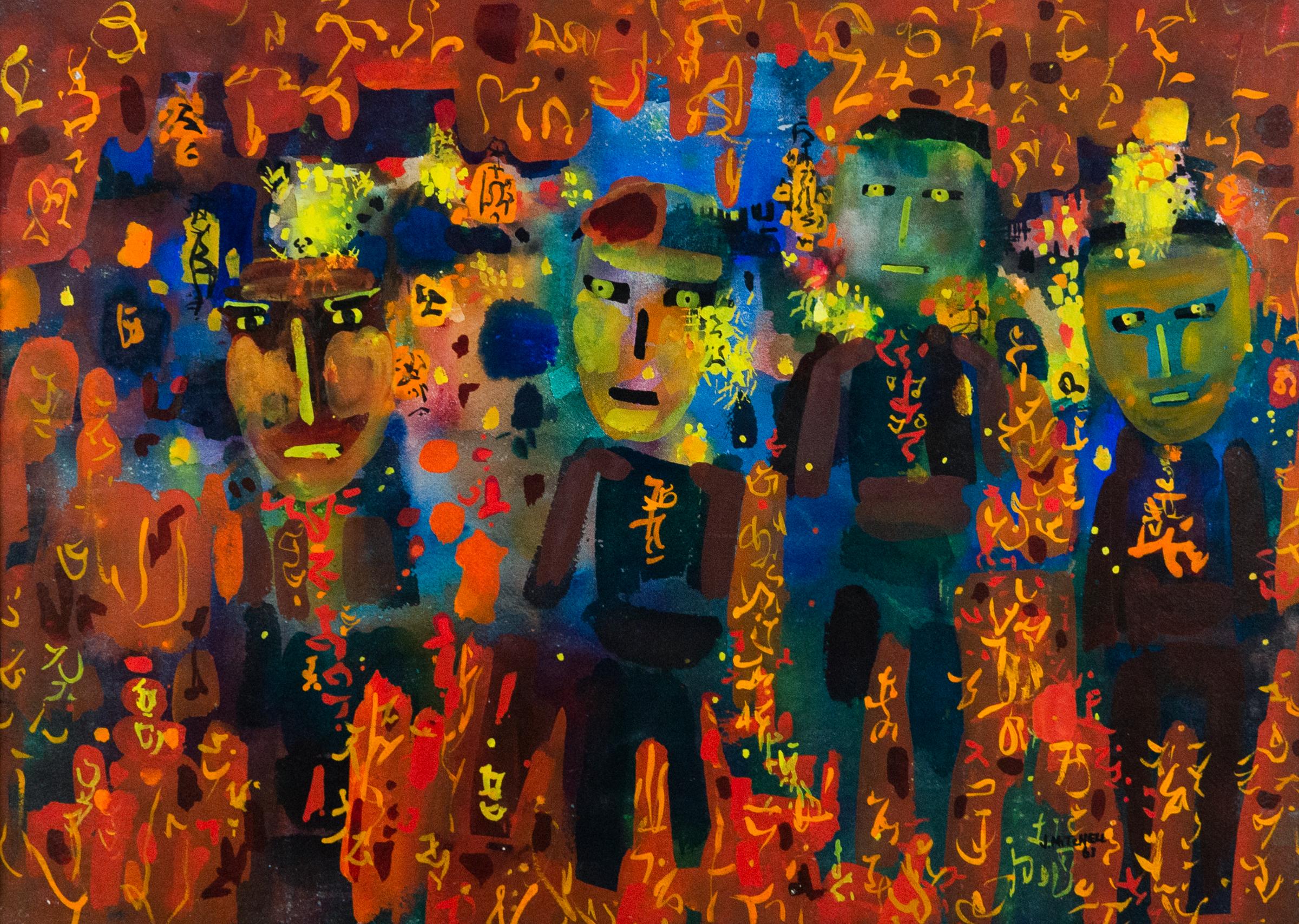 Janet Mitchell (1915-1998) - Masks, 1963