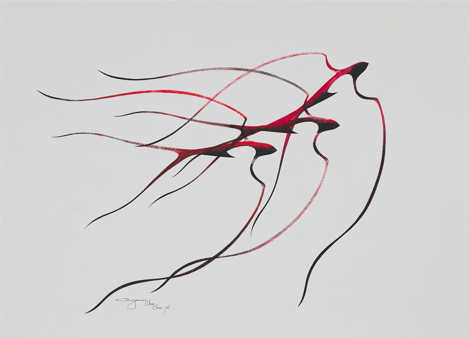 Benjamin Chee Chee (1944-1977) - Swallows