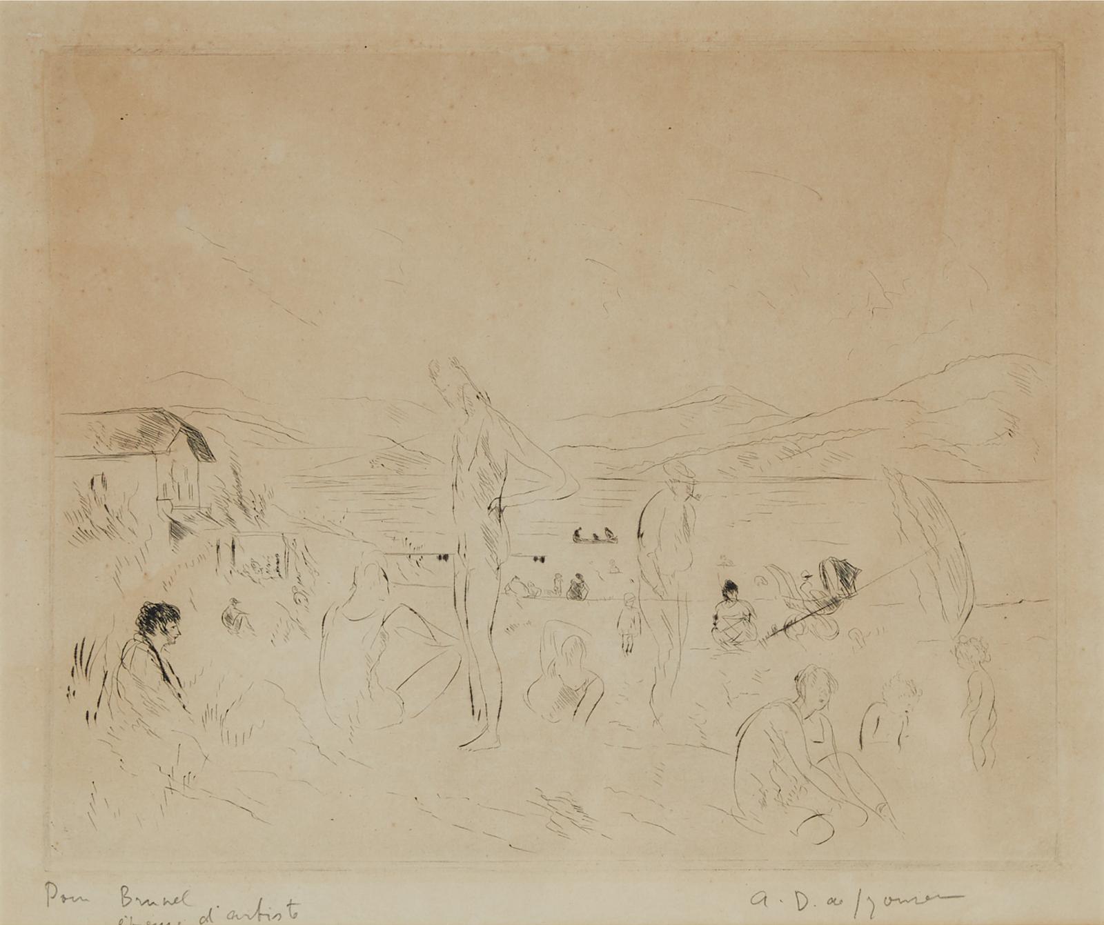 André Dunoyer de Segonzac (1884-1974) - Plage De La Bouillabaisse, 1934 [liore & Cailler, 733]