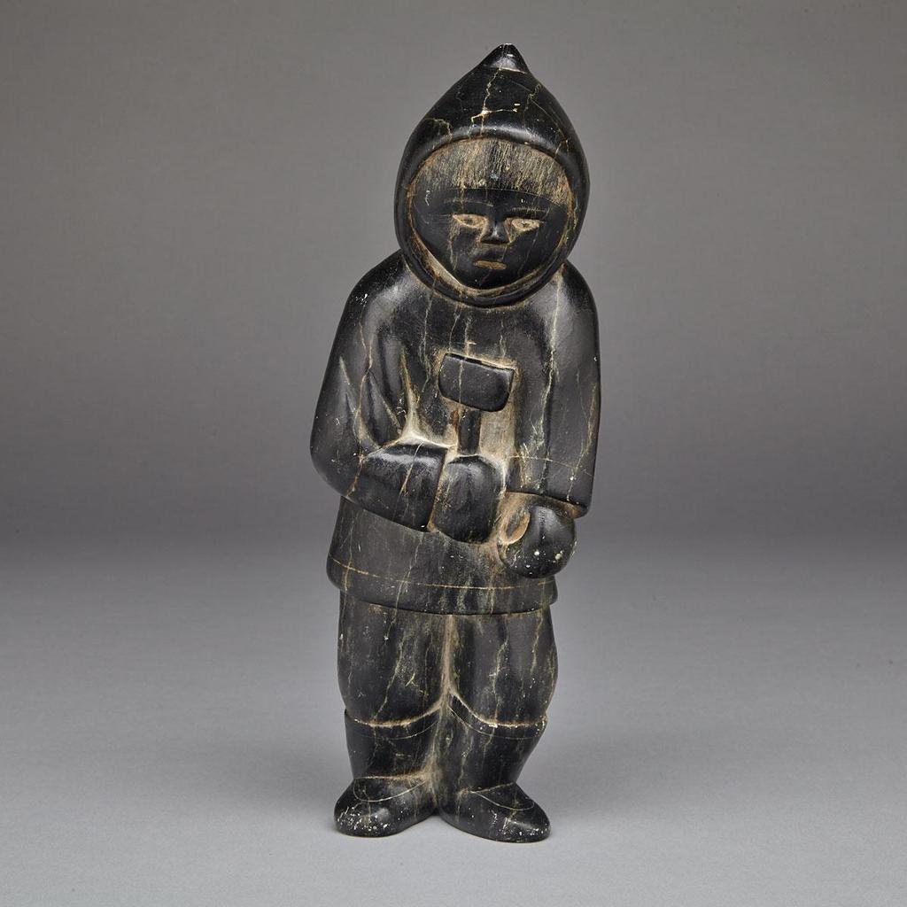 Allie Kasudluak (1926-1982) - Standing Inuk Holding Implement
