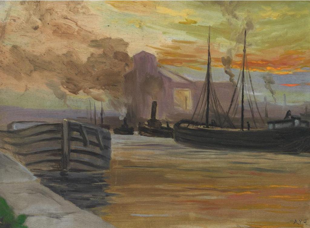Alexander Young (A. Y.) Jackson (1882-1974) - Harbour Scene