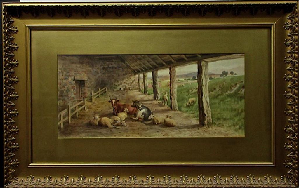 Thomas Mower Martin (1838-1934) - Cattle & Sheep At Rest