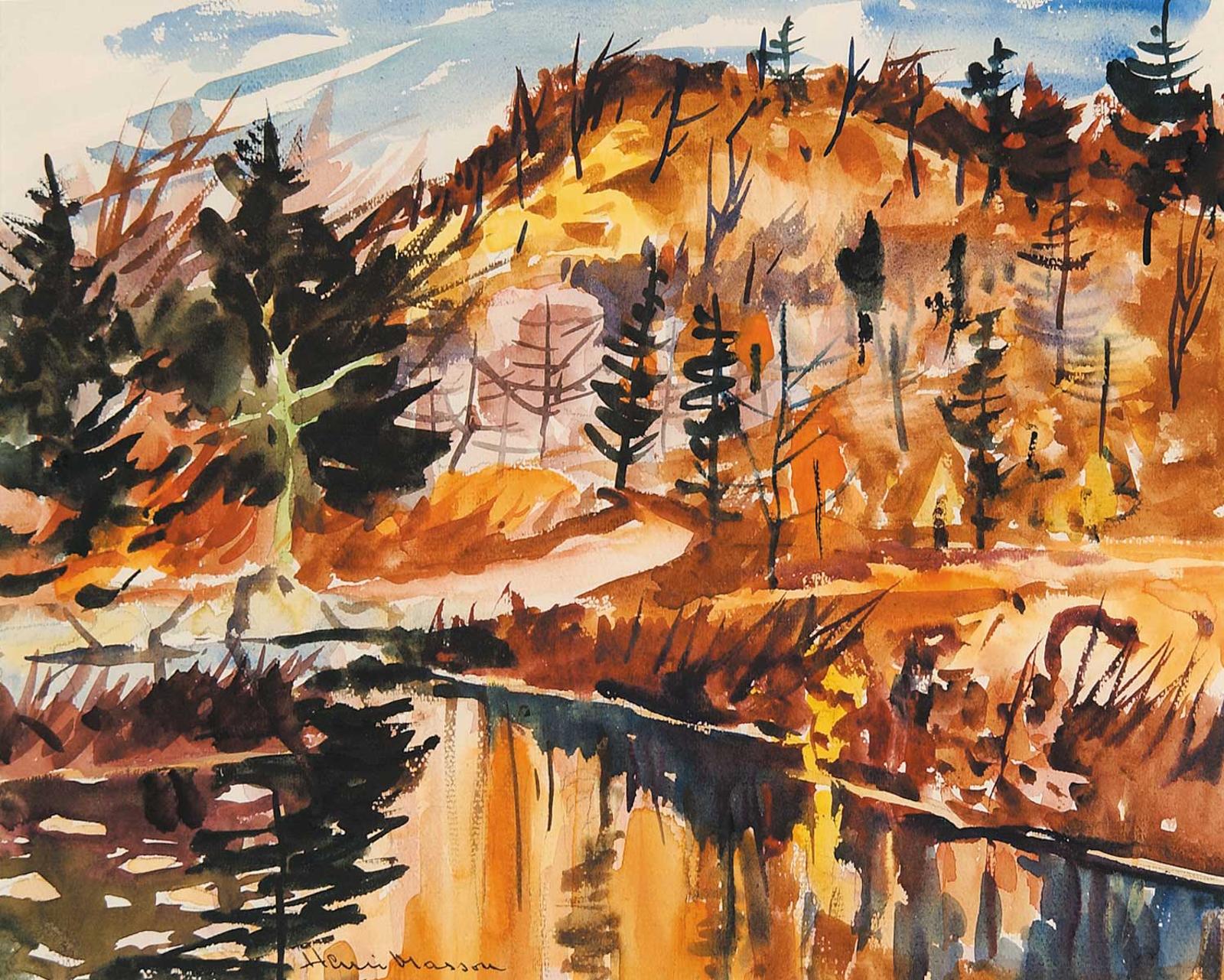 Henri Leopold Masson (1907-1996) - Untitled - Colourful Hillside