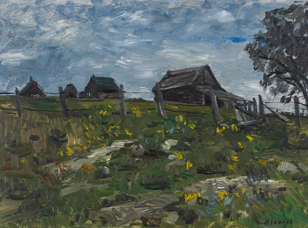 William Goodridge Roberts (1921-2001) - Farm Buildings, Grey Day