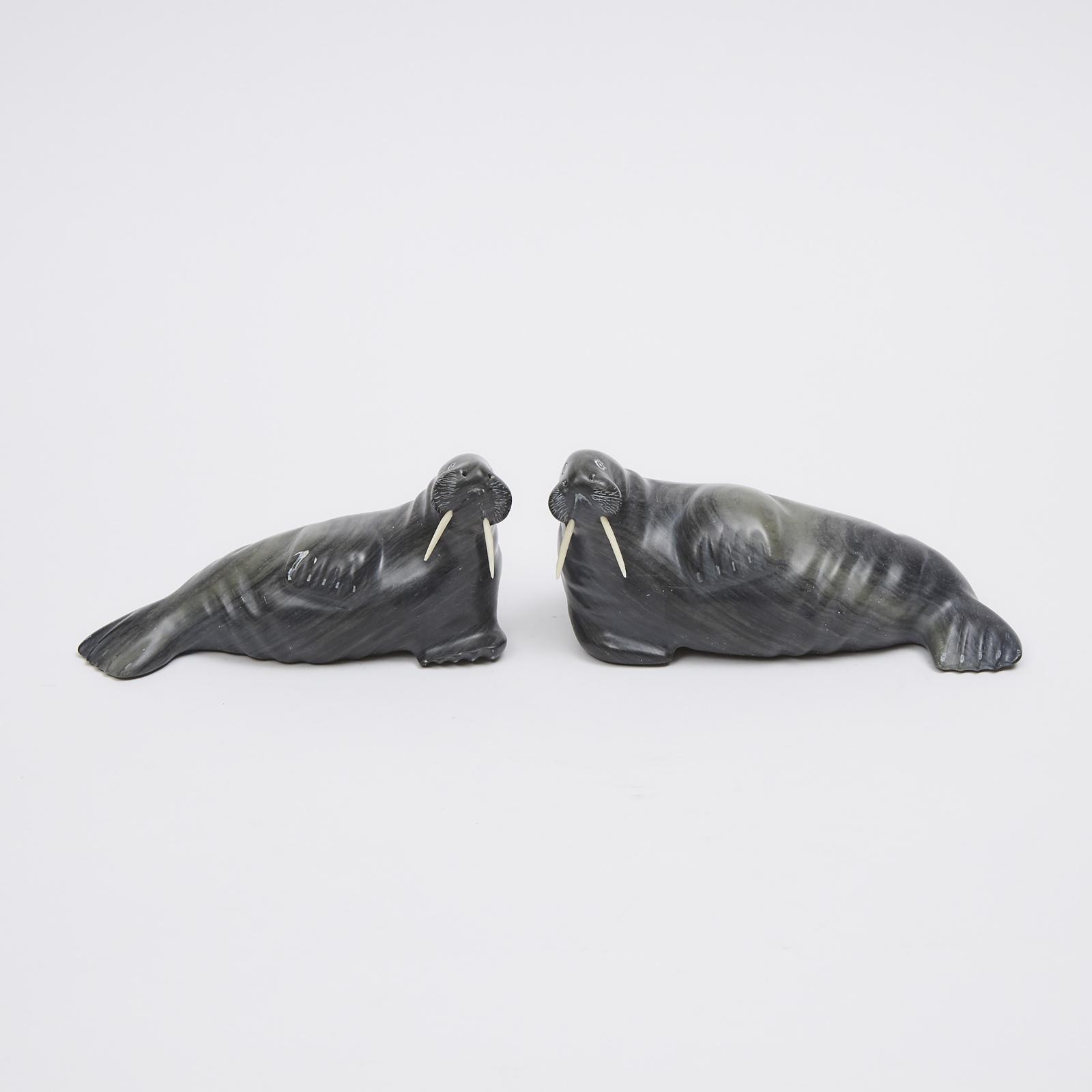 Sarah Qittusuk (1930) - Two Walrus