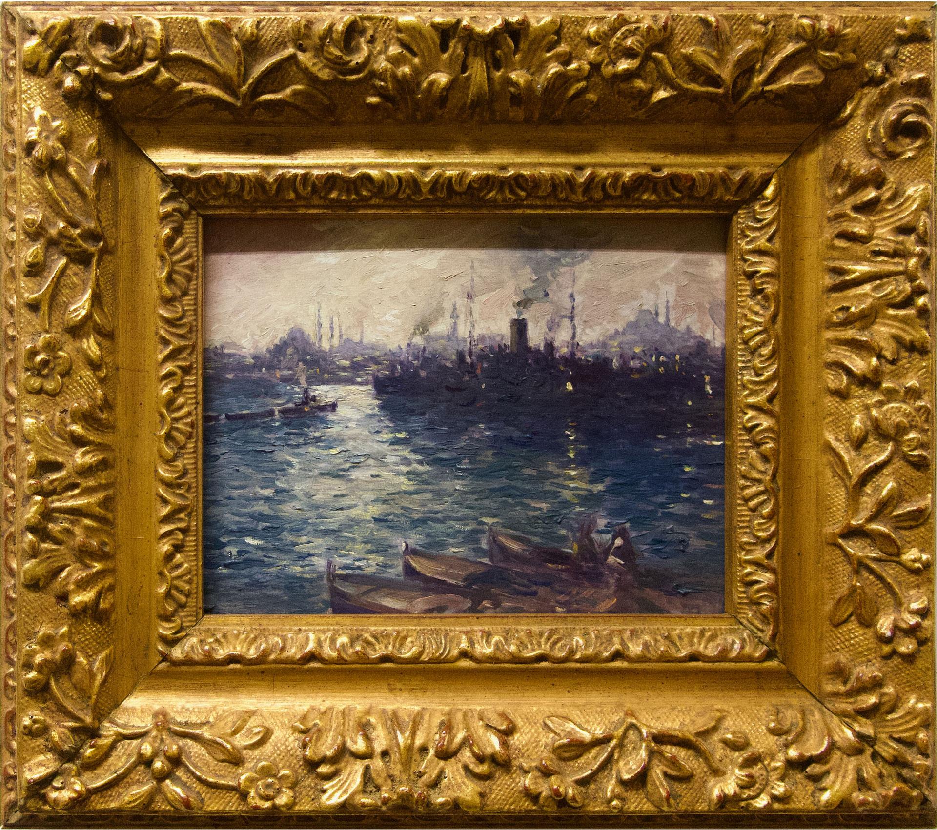 Arto Yuzbasiyan (1948) - Istanbul Harbour - Late Afternoon