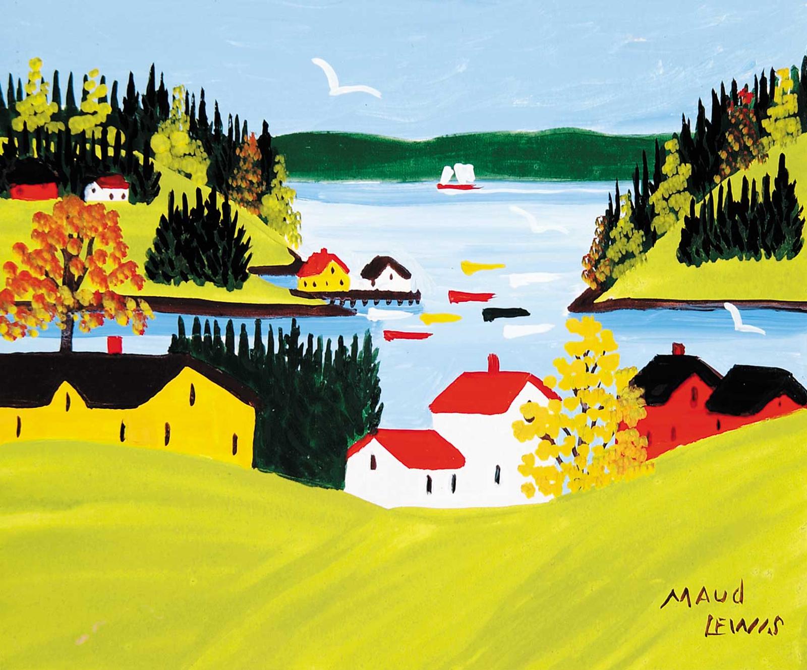 Maud Kathleen Lewis (1903-1970) - Untitled - Summer Retreat at Sandy Cove