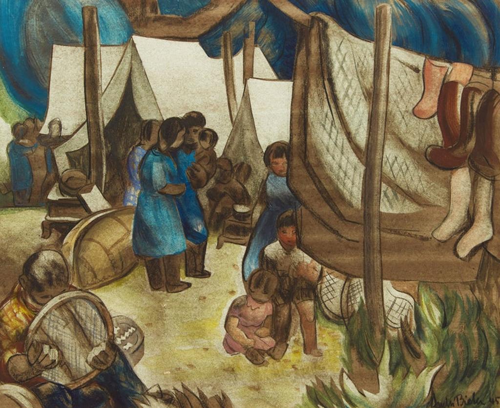 André Charles Biéler (1896-1989) - Montagnais Encampment