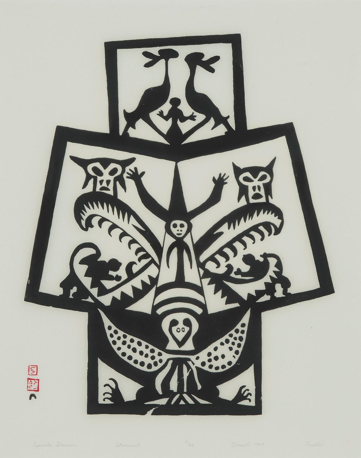 Pudlo Pudlat (1916-1992) - Spirits Domain, 1964