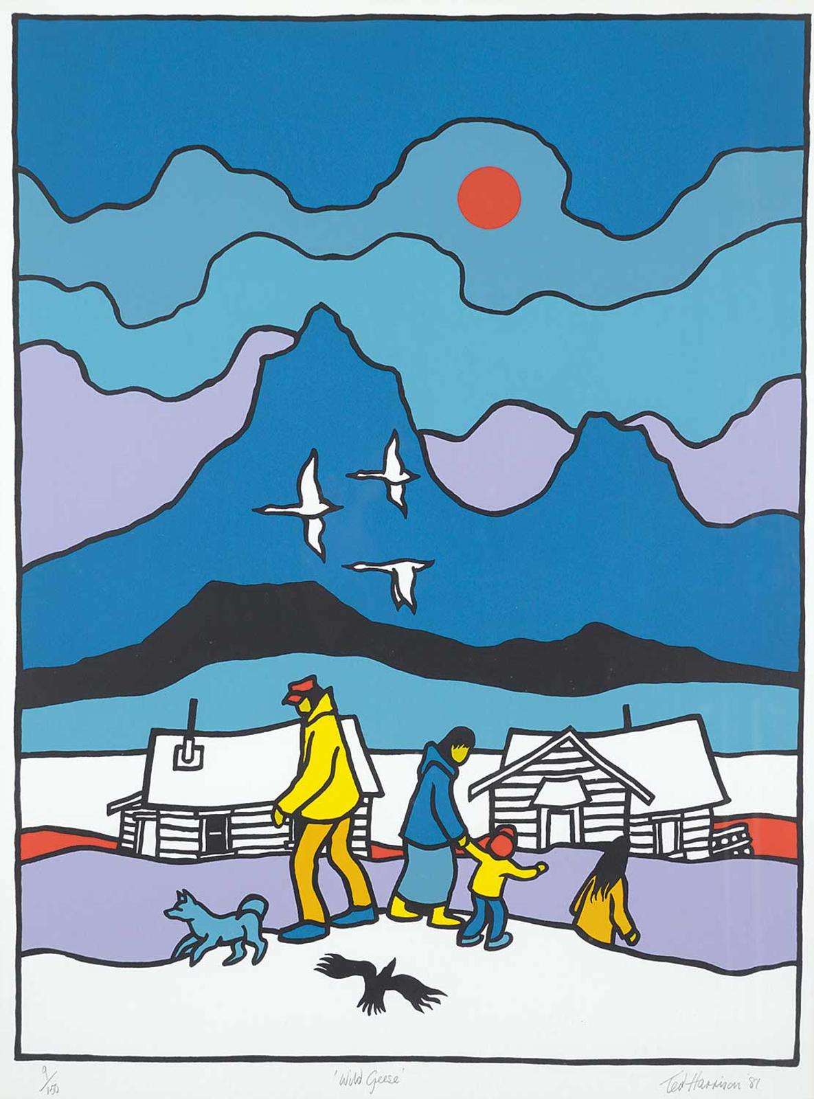 Ted Harrison (1926-2015) - Wild Geese #9/150