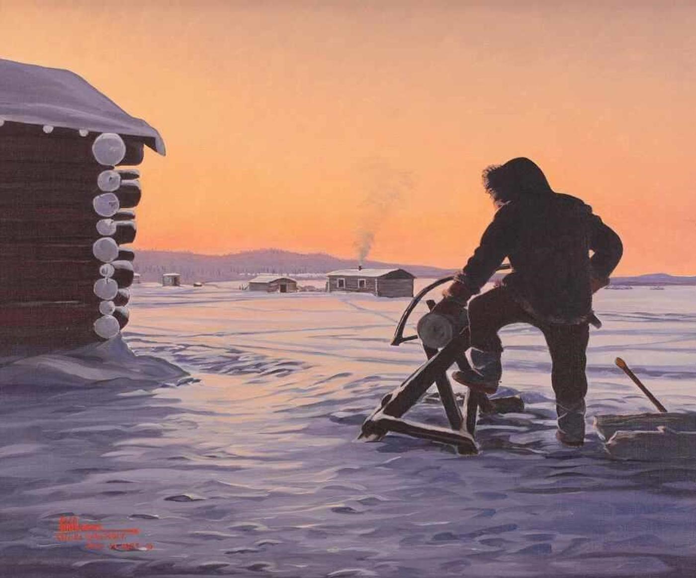 Bern Will Brown (1920-2014) - Evening Chores; 1983