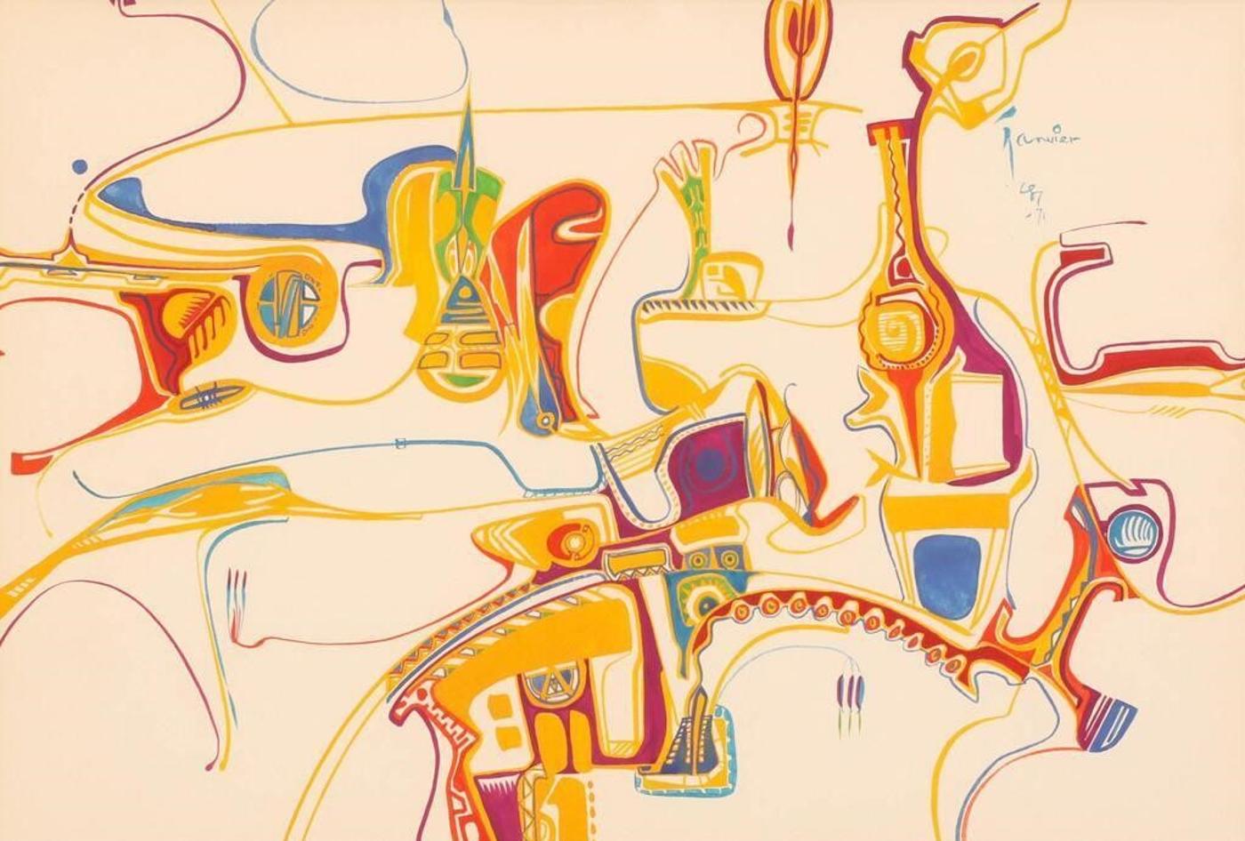 Alex Simeon Janvier (1935-2024) - Survival Instinct; 1971