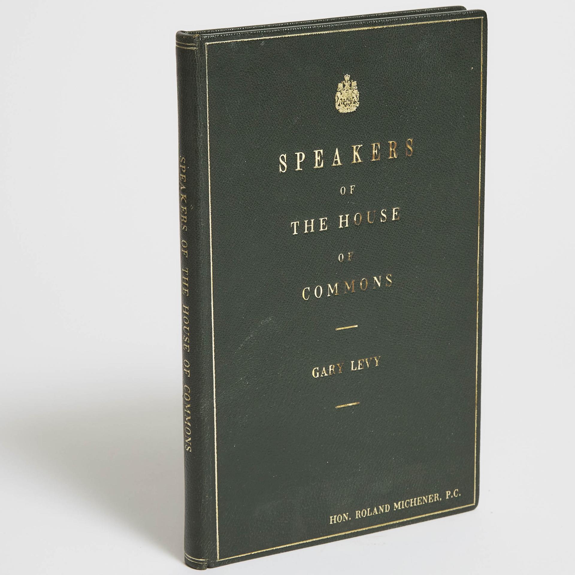 Gary Levy - Speakers Of The House Of Commons