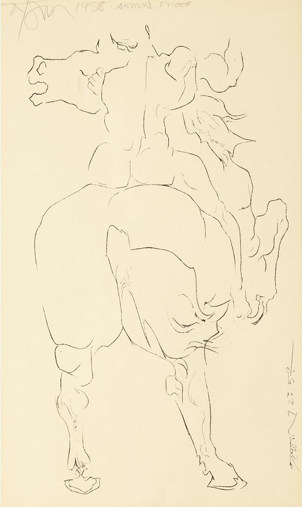 Harold Barling Town (1924-1990) - Warrior On Horseback