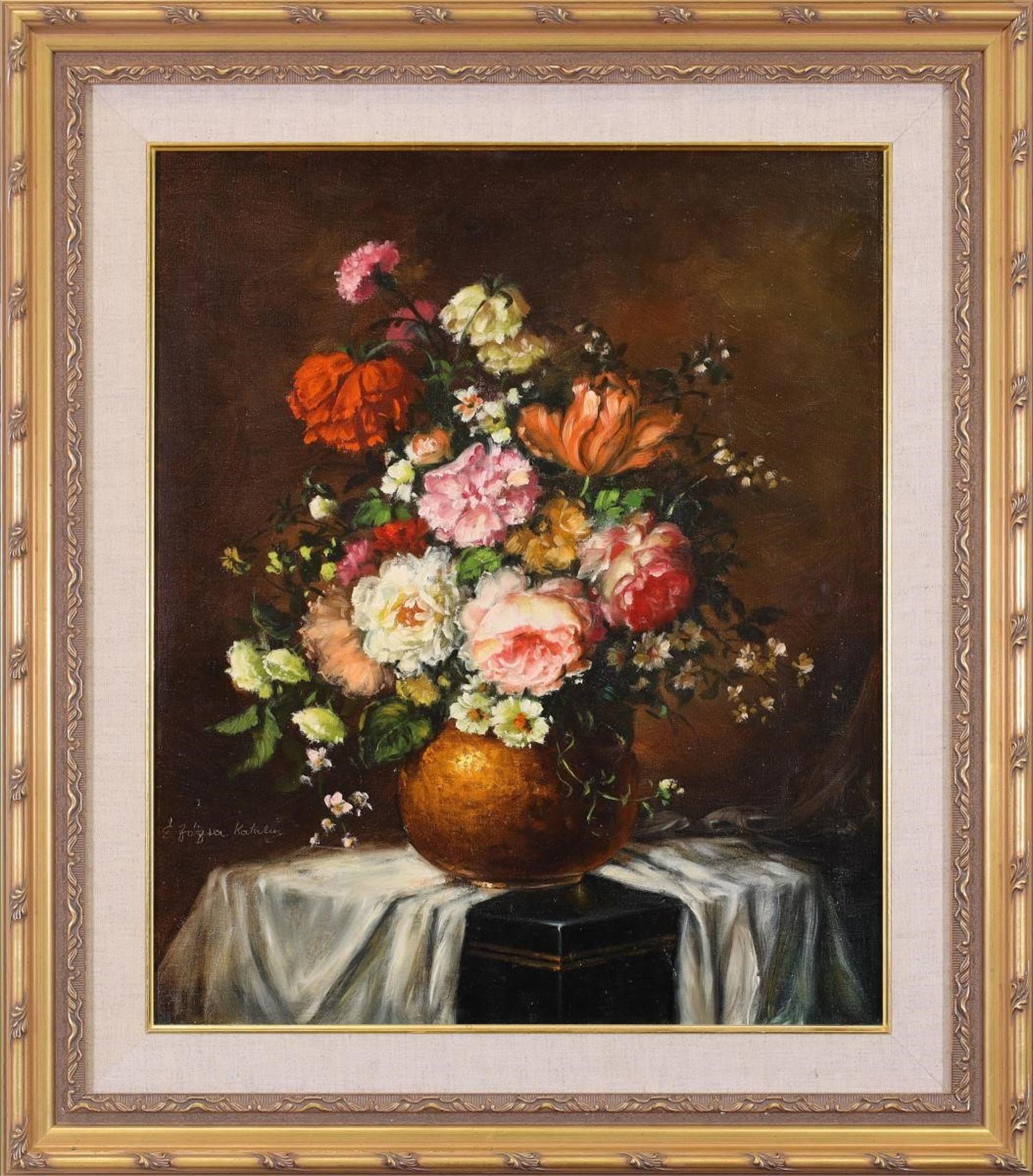 Elias Jozsa (1932) - Untitled, Floral Still Life