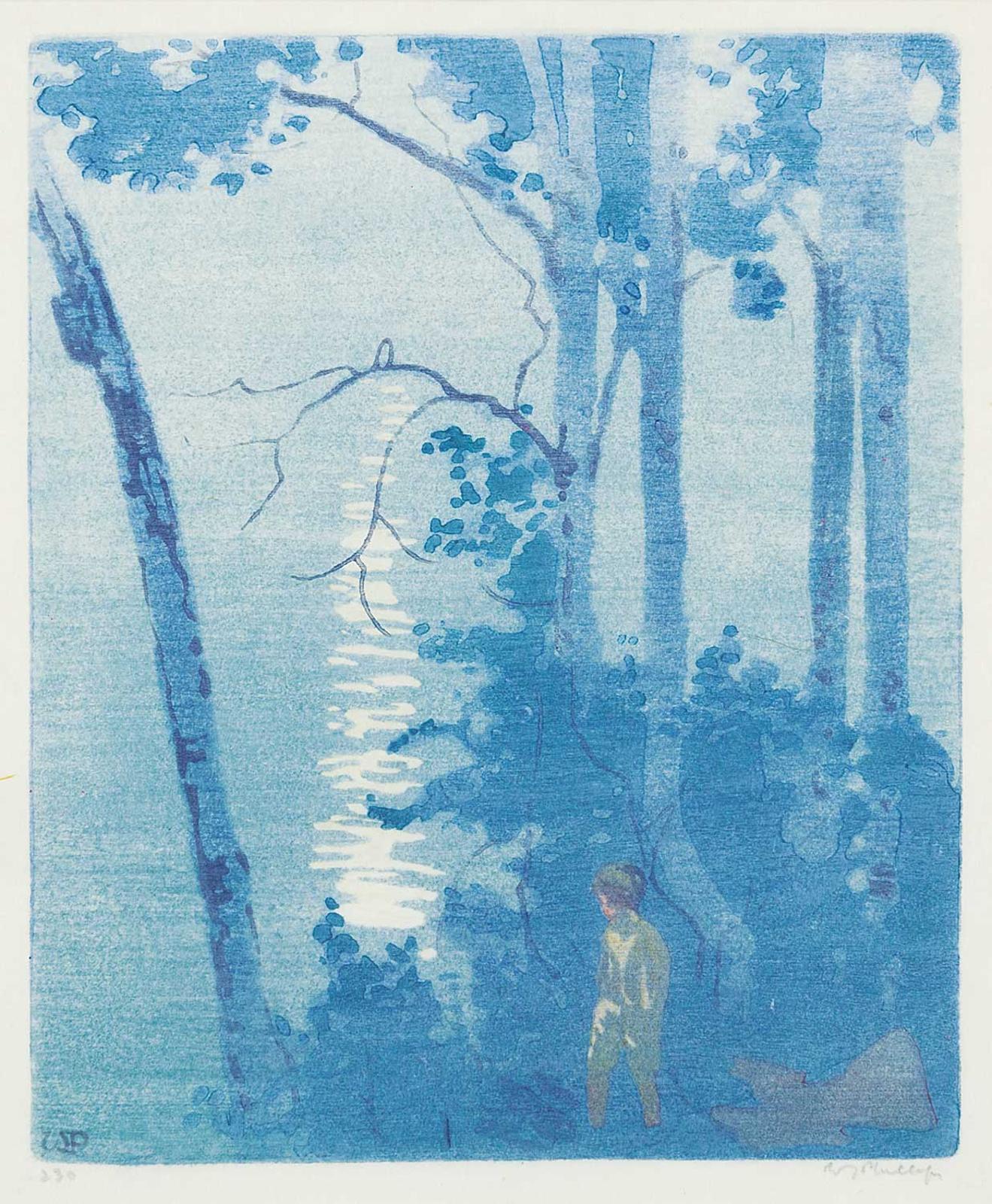 Walter Joseph (W.J.) Phillips (1884-1963) - Moonlight, Lake of the Woods #230