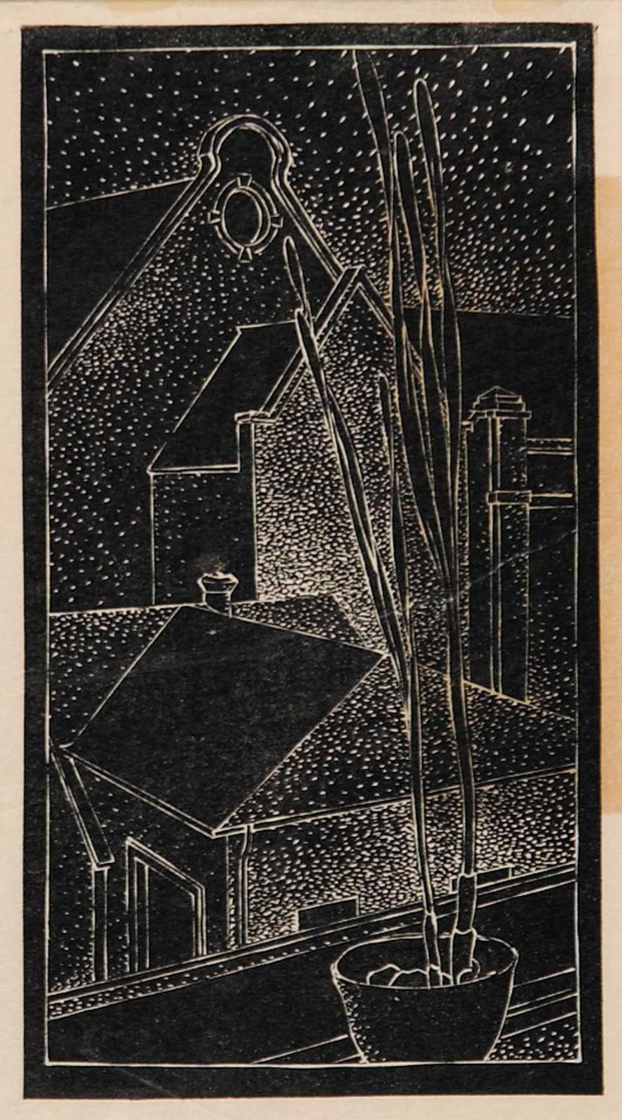 Lionel Lemoine FitzGerald (1890-1956) - View from Window with Potted Plant