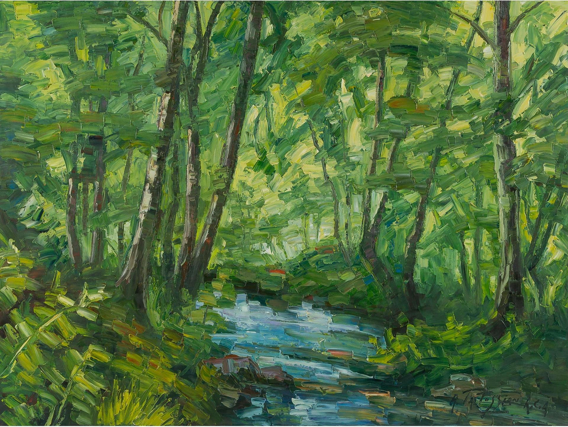 Armand Tatossian (1948-2012) - Petit Ruisseau En Route Au Rigaud Quebec