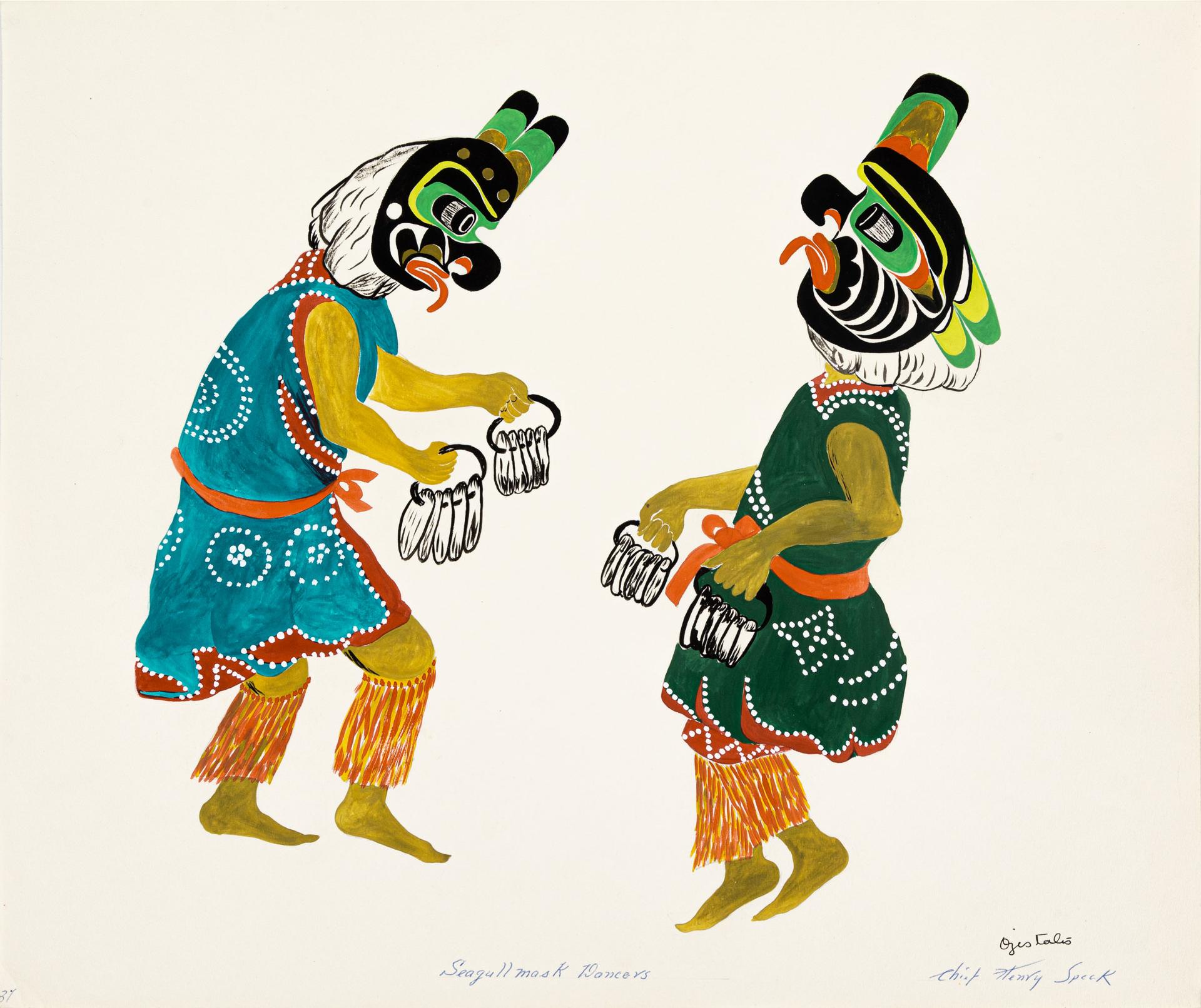 Chief Henry Speck (1908-1971) - Seagull Mask Dancers