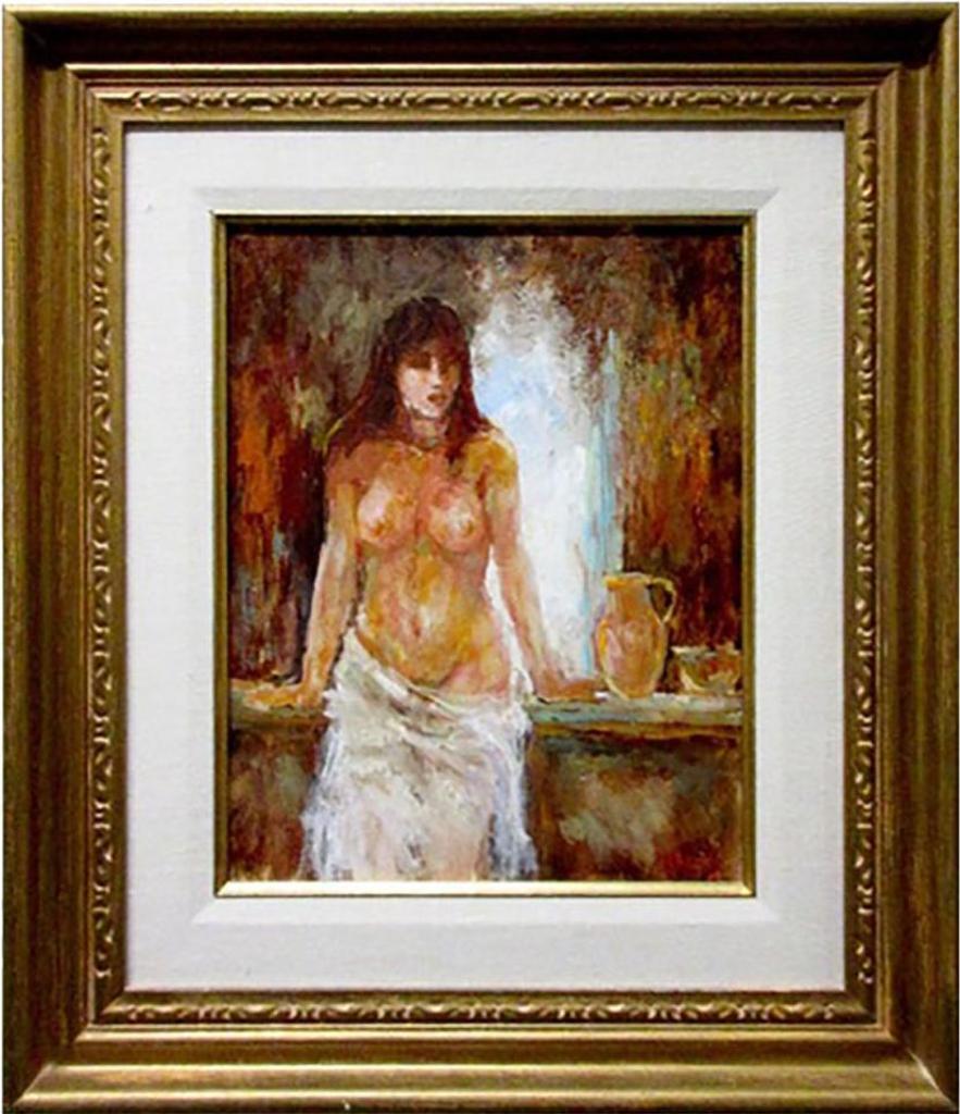 Michael Khoury (1950) - Nude At A Window With Pitcher