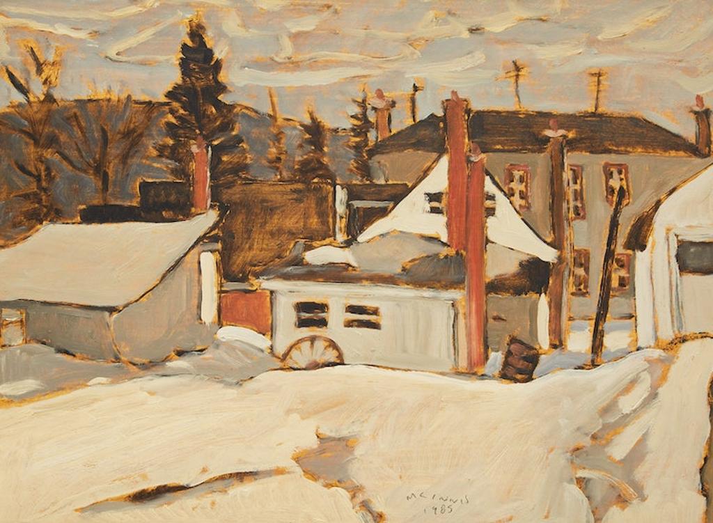 Robert F.M. McInnis (1942) - Backyard, Winter, Rigaud, Qué.