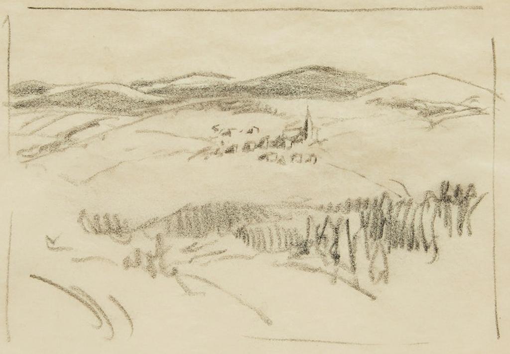 Arthur Lismer (1885-1969) - Village in a Rolling Landscape