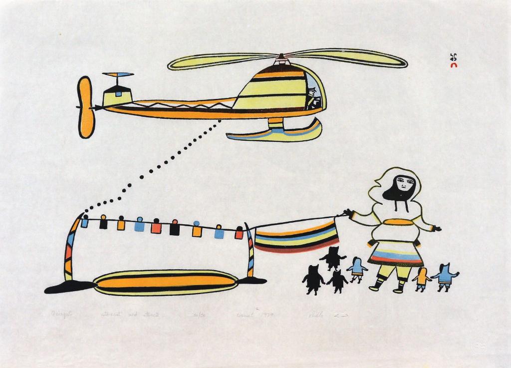 Pudlo Pudlat (1916-1992) - Qulaguli (Helicopter); 1979
