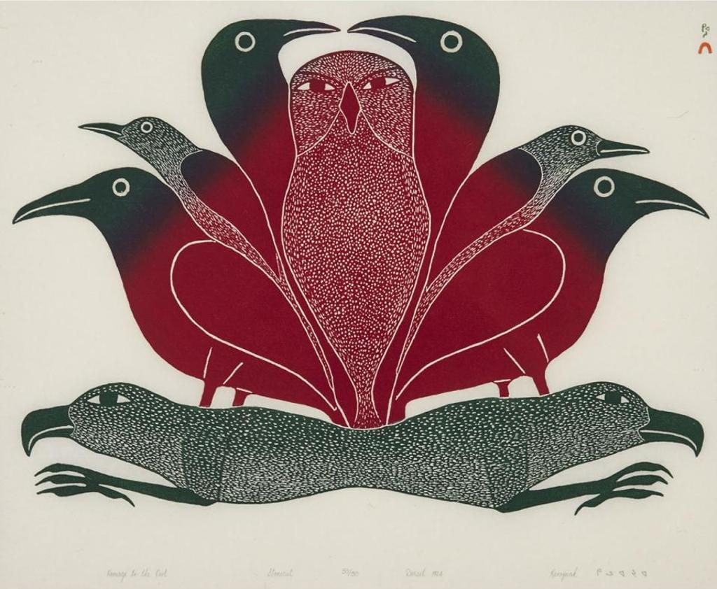 Kenojuak Ashevak (1927-2013) - Homage To The Owl
