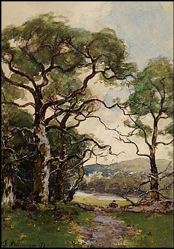 William Edwin Atkinson (1862-1926) - Figure by a Stream