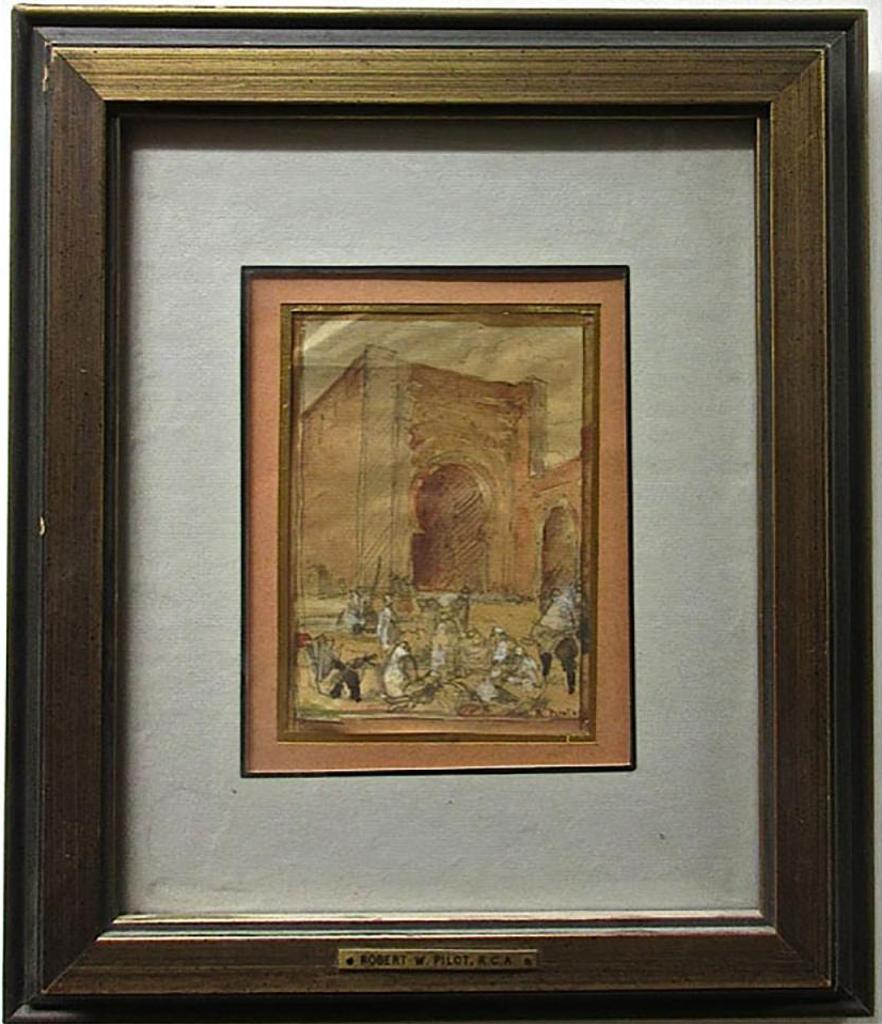 Robert Wakeham Pilot (1898-1967) - Figures In Front Of The Mosque