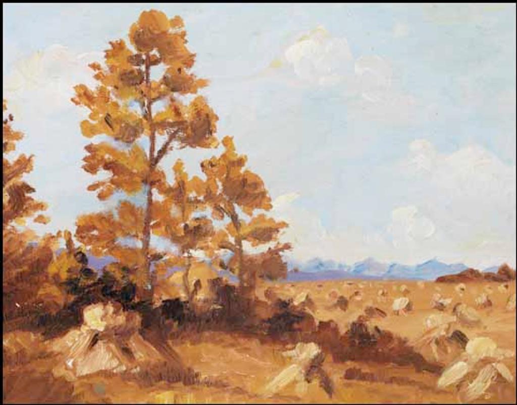 Roland Gissing (1895-1967) - Stooks of Wheat, Alberta Foothills