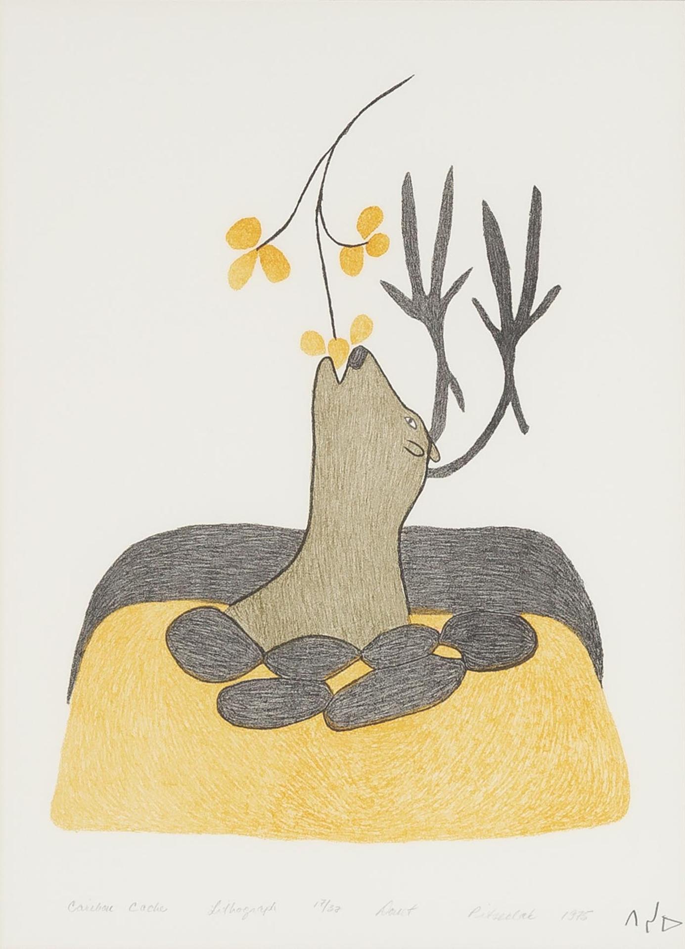 Pitseolak Ashoona (1904-1983) - Caribou Cache