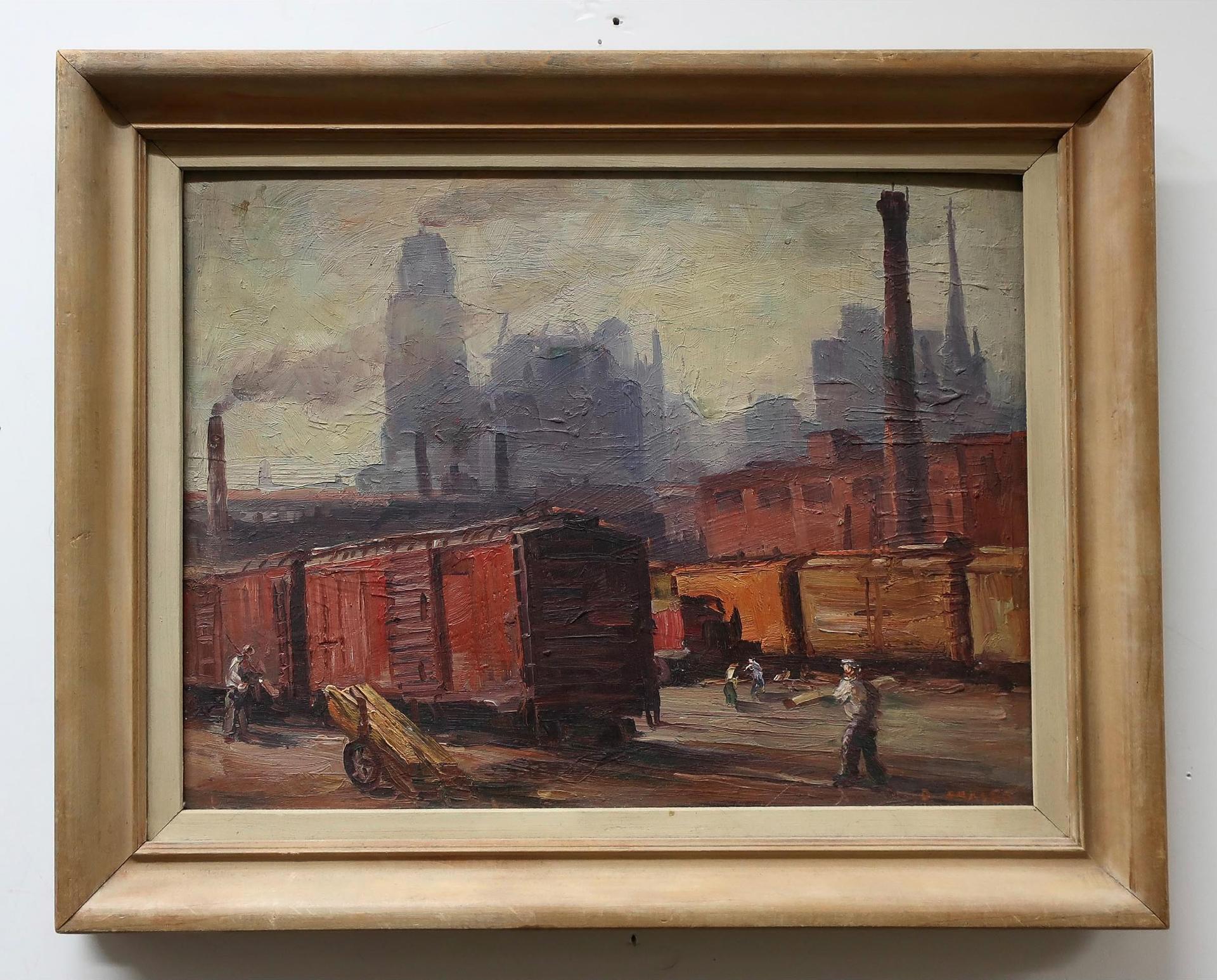 Donald Gordon Fraser (1921-2003) - Untitled (Train Yard - Toronto)
