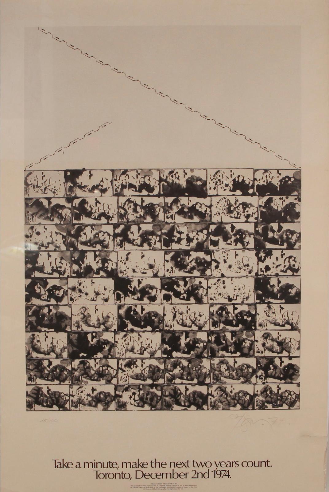 Harold Barling Town (1924-1990) - David Crombie Mayoral Campaign Print, 1974