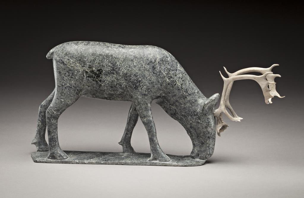 Paul Quviq Malliki (1956) - Repulse Bay, Grazing Caribou, mid 1980s