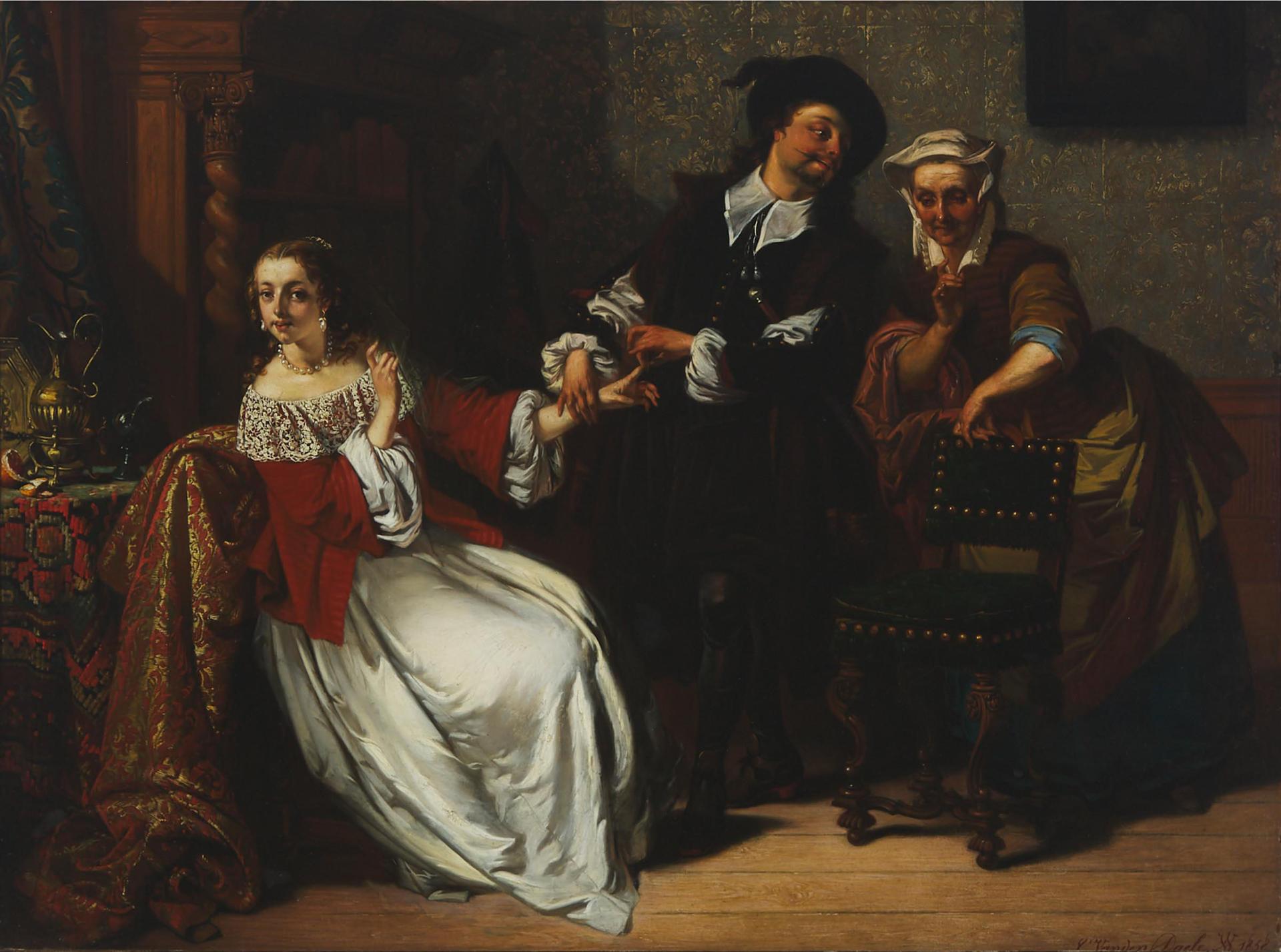 Casimir van den Daele (1818-1880) - The Physician's Visit, 1858