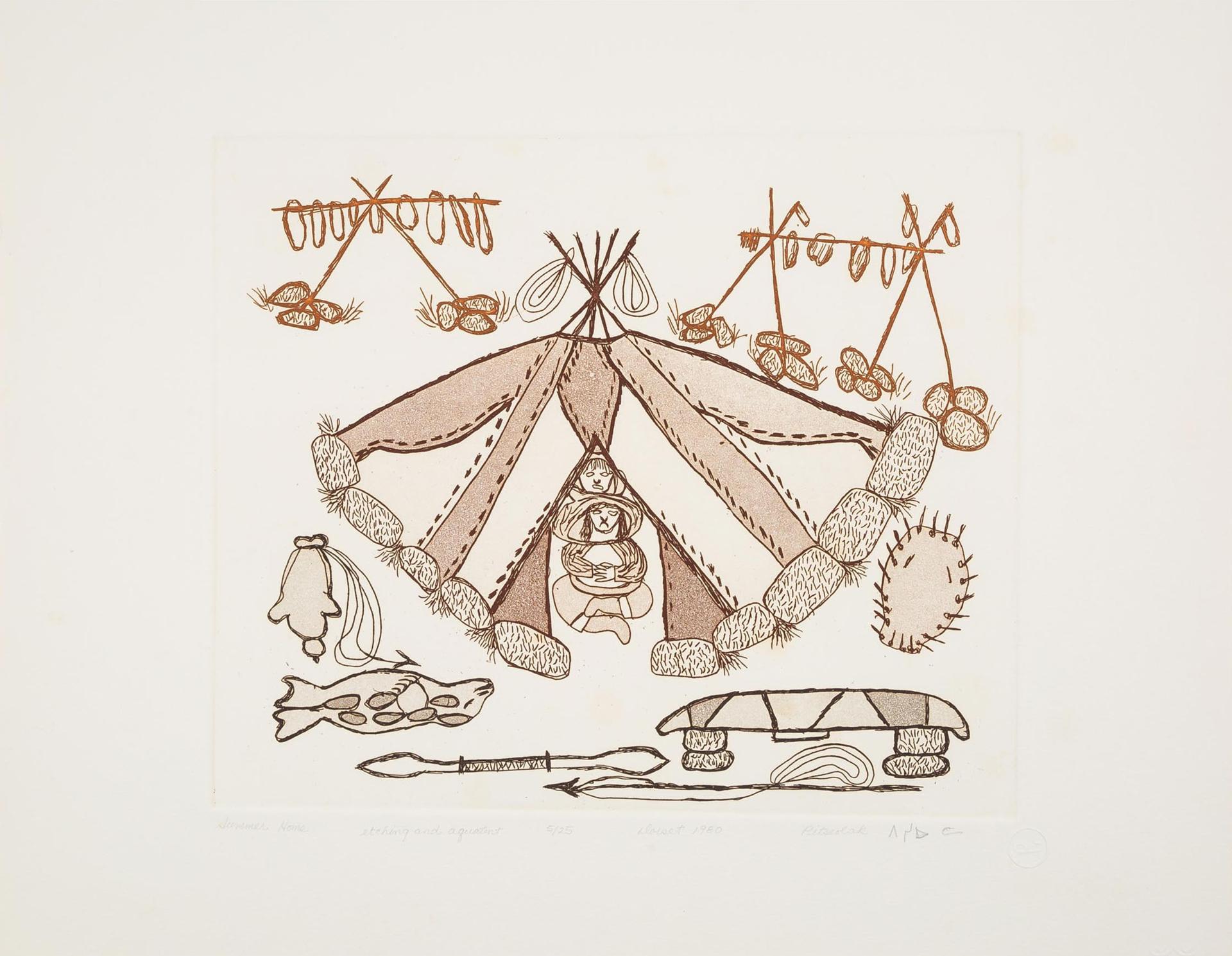 Pitseolak Ashoona (1904-1983) - Summer Home