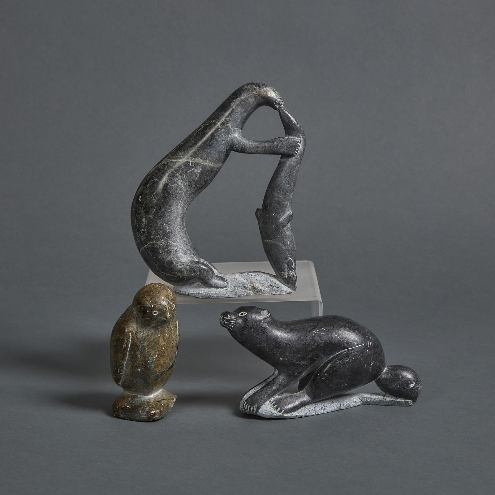 Thomasee Echalook (1935-2011) - Group Of Three Arctic Animals