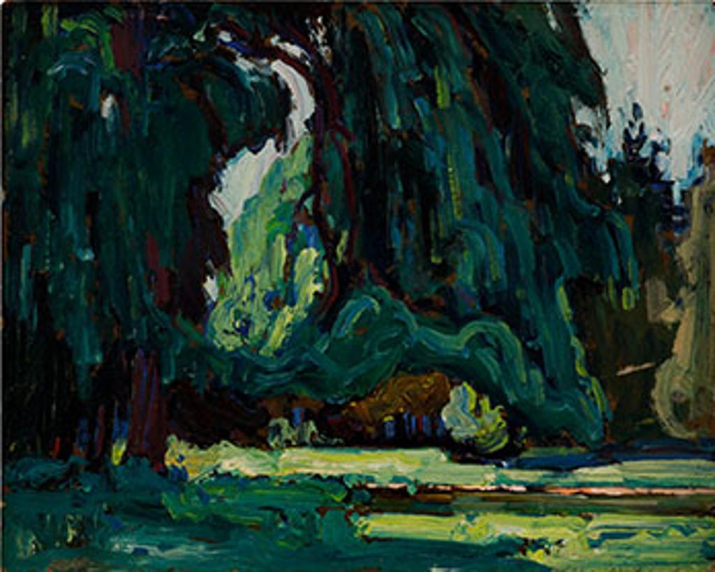 James Edward Hervey (J.E.H.) MacDonald (1873-1932) - Elms by a Stream