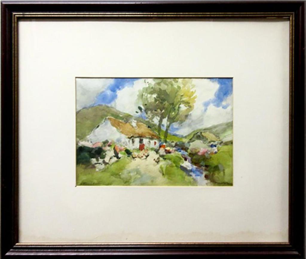 William St. Thomas Smith (1862-1947) - Farm House With Chickens