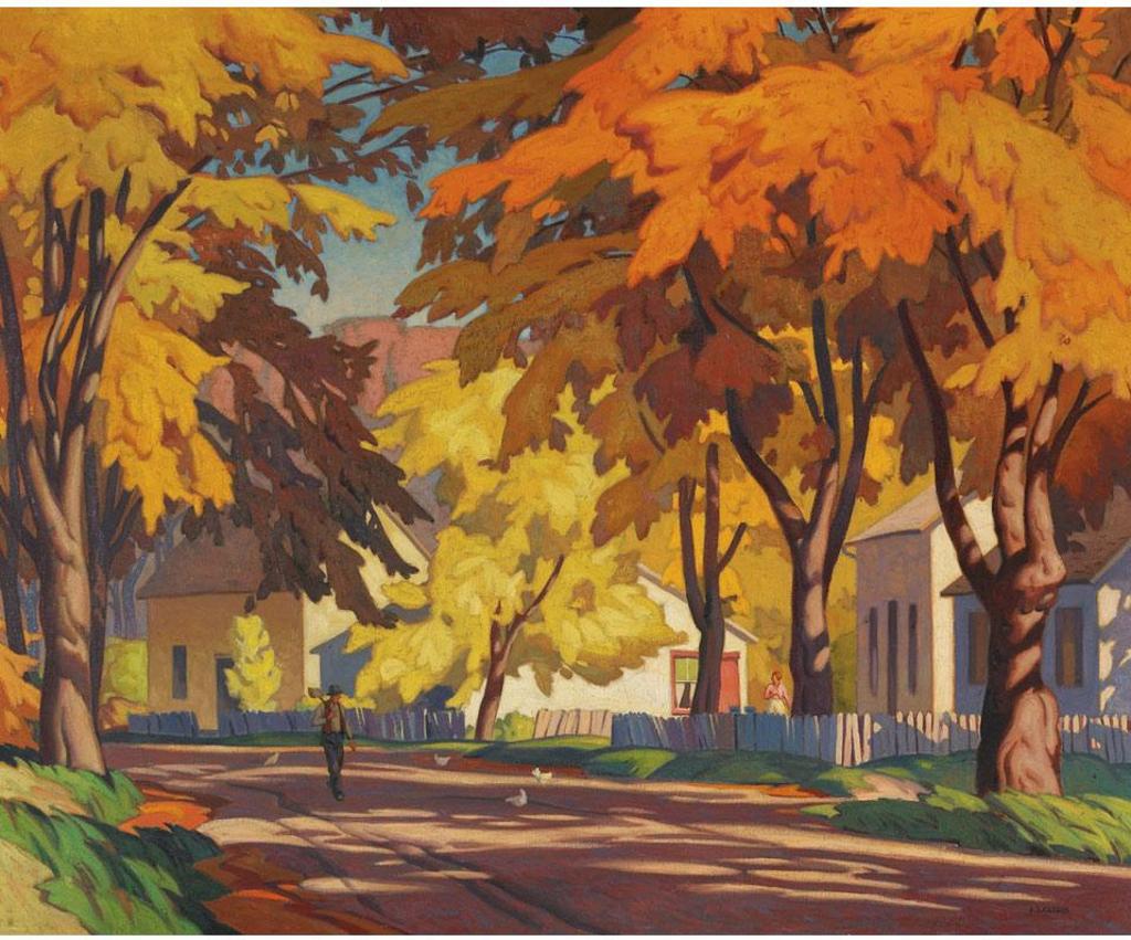 Alfred Joseph (A.J.) Casson (1898-1992) - Street In Glen Williams