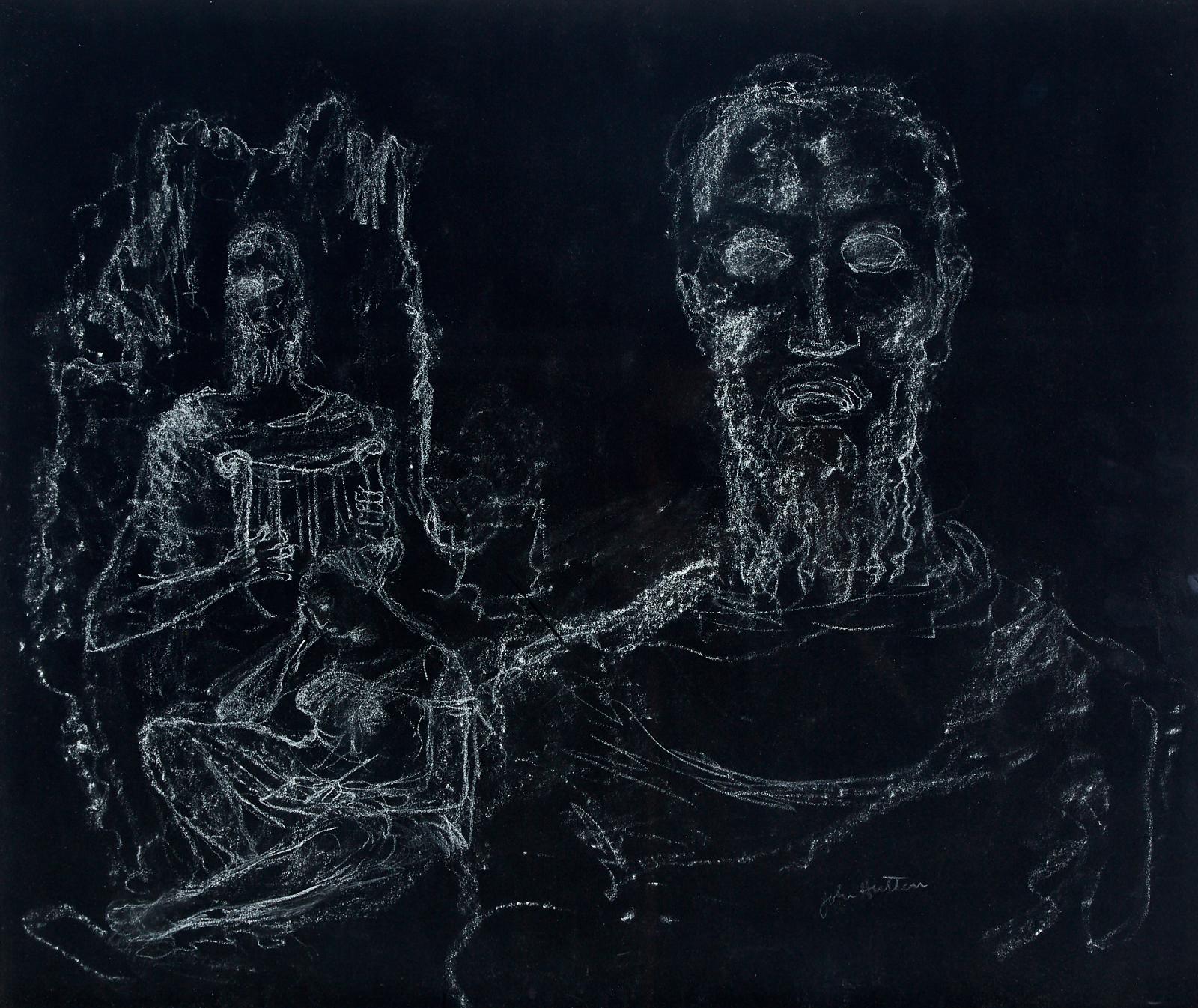 John Hutton (1906-1978) - Homer & Sappho (Preliminary Study For Central Panel In National Library Archives Of Canada, Ottawa)