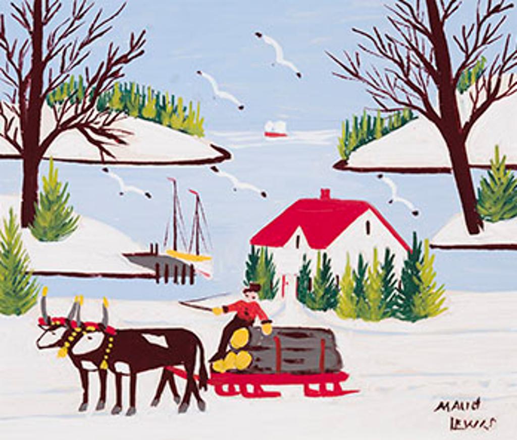 Maud Kathleen Lewis (1903-1970) - Oxen in Winter