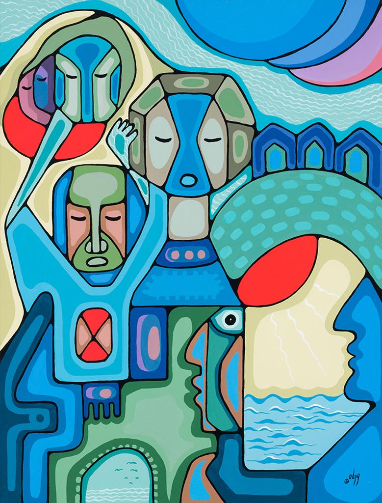 Daphne Odjig (1919-2016) - Channels of Time
