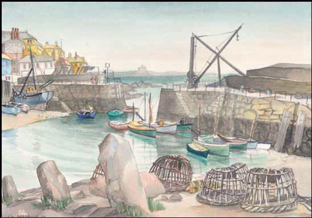 Jack Leaonard Shadbolt (1909-1998) - Fishing Boats, Cornwall, England