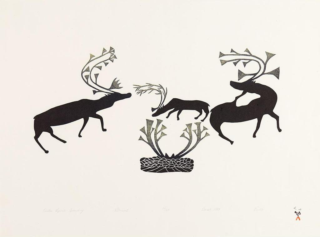 Pudlo Pudlat (1916-1992) - Caribou Spirits Ascending